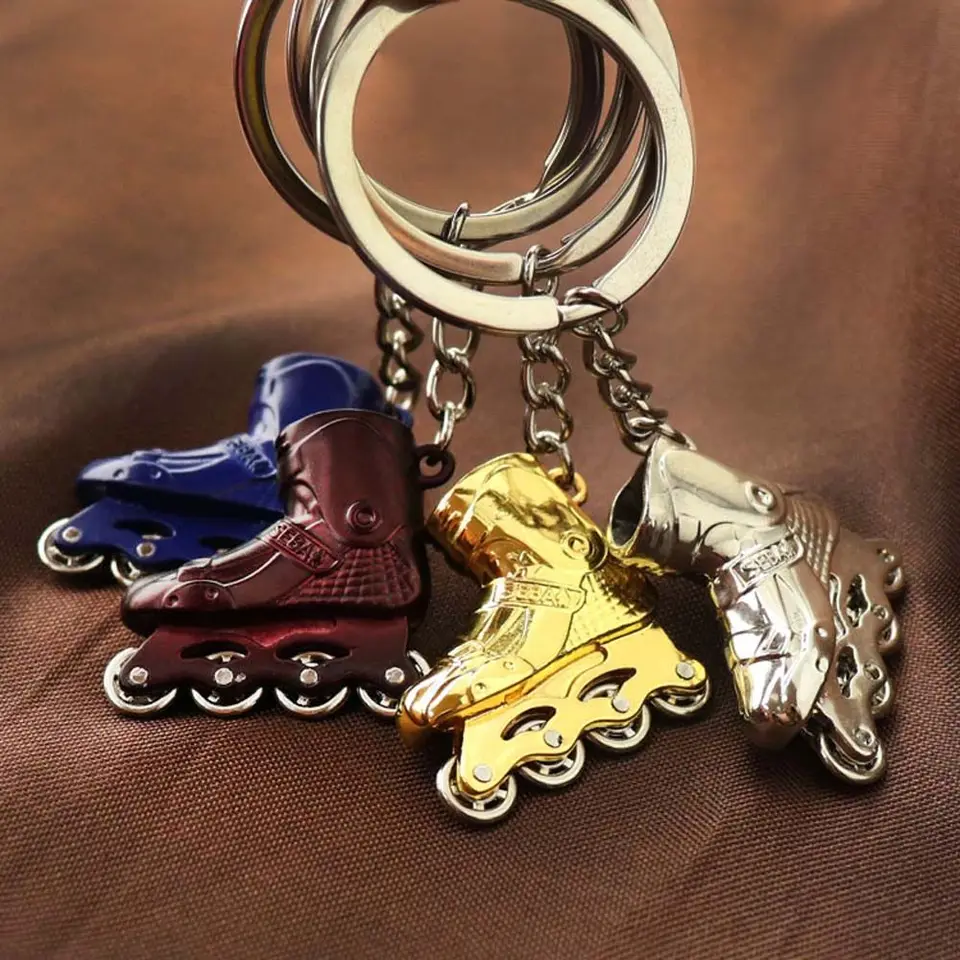 Držitie držiaka darčekovej tašky na klzisko Keyring Keyring Skate Kľúč prsteň korčule kľúče kľúče prívesok prívesok kľúča reťazec s jedným radom korčuľovanie
