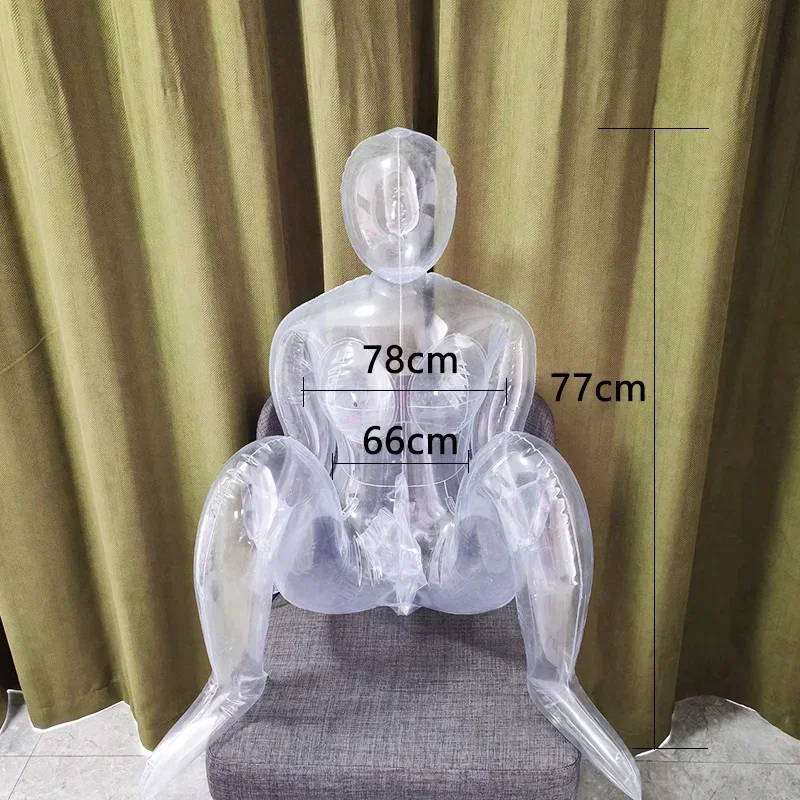 DS8214 Clear 77 cm nafukovací figurín Toroso nafukovací vzor nafukovacieho vzoru Maniqui s kabázou
