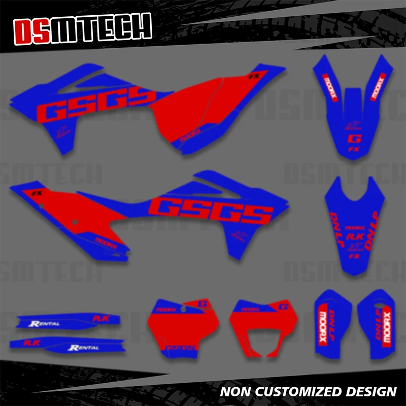 DSMTech for Gasgas MC EX EC 125 250 300 350 450 2021 2022 2023 Plné grafické nálepky nálepky Motocykel Vlastné