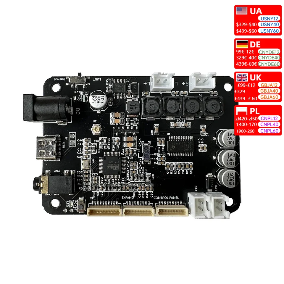 DSP Bluetooth Modul 5.0 Výkonový zosilňovač 15 W*2 Stereo elektronické frekvenčné delenie TWS párovanie 2.0/1.1