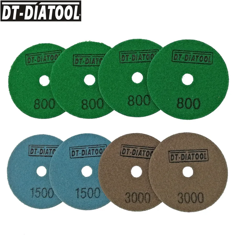 DT-Diatool-Dry Lightishing Vankss, Diamond Grit100 pre žulový mramorový kameň, brúsny disk, stupeň A, 80 mm, 3in, 10ks