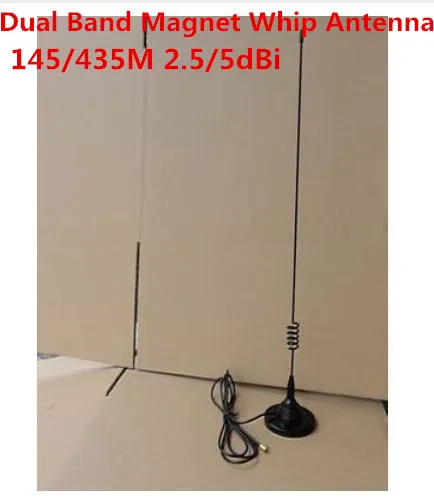 Dual Band 145/435 MHz WHIP Anténa 3M RG58 Lov káblov mobilných rádiových automobilov strecha magnetu Mount Aerial