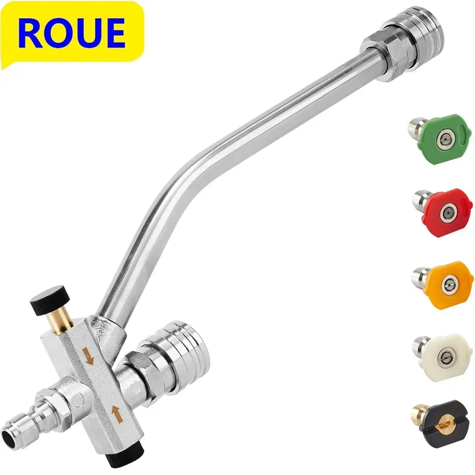 Dual-Connector Lance Tlace Washher Foam Cannon, Dual Lance Tlace Wand Wand s 5 špičkami trysiek, 1/4 