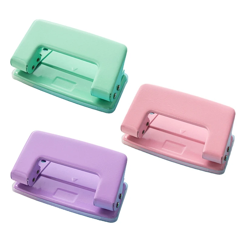 Dual Hole Puncher Non-Slip rukoväť prenosný nástroj prenosný nástroj bez námahy Punching 10 listov kapacita pre albumy Binder pre domácich majstrov