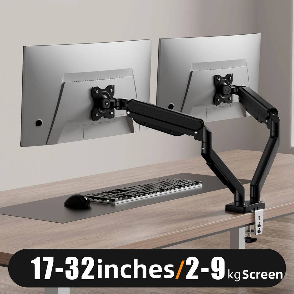 Dual Monitor Mount Stand Desk Univerzálne rozšíriteľné zobrazovacie držiak pre 17-32 palcov