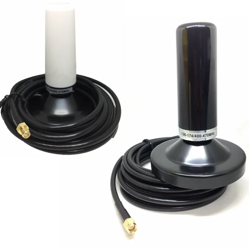 Dual-pásmo VHF UHF PIN MOBILNÁ RADIO RADIO ANTENNA PL259 Konektor s magnetickým základným predĺženým káblom vhodný pre vozidlo Ocean Ham Radio Amateur Wireless Electric Mobile Tasiver 144/430 MHz