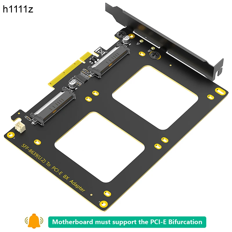 Dual U.2 SSD na PCIe 4.0 X8 Adaptér U2 SFF-8639 spoločnosti PCI Express 8x Expanzívna karta Základná doska PCIE BIFURCATION VROC VROC pre Soft RAID