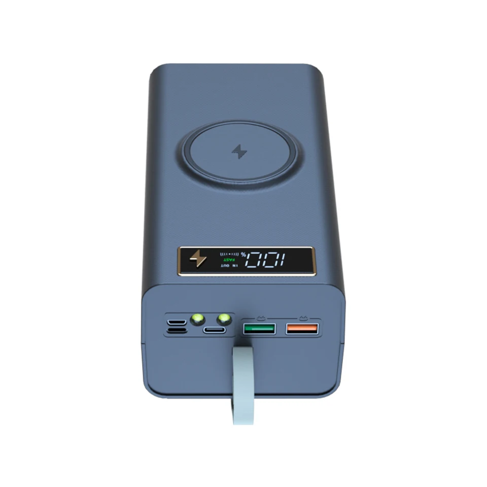 Dual USB 21x18650 Power Bank Power Box s ľahkým bezdrôtovým rýchlym nabíjacím boxom Odnímateľná nabíjačka batérie DIY Shell