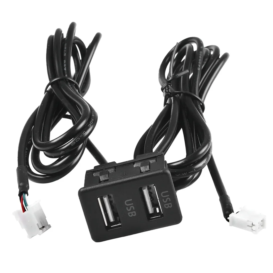 Dual USB Car Socket Charger Car Dash Dash Mount Dual USB Port Panel Extension Extension 145 cm káblový adaptér nabíjací adaptér