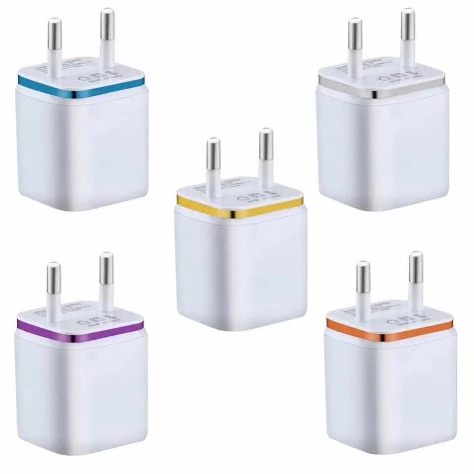 Dual Wall Charger USB nabíjačka cestovné EÚ/US Plug Universal Nabíjacie adaptér Prenosný kábel mobilného telefónu pre iPhone