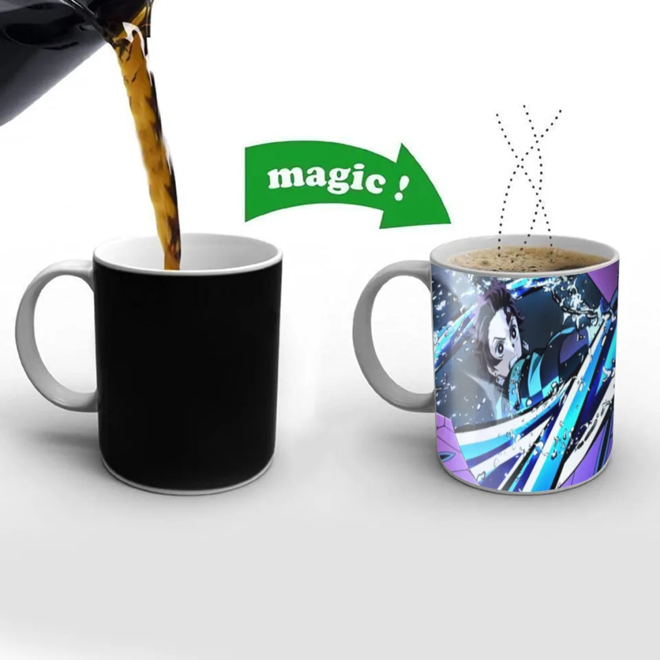 Duch zabíjanie čepeľ Tanjiro Nedouzi Magic hrnček meniaca farba hrnček Káva čajový čaj Farba