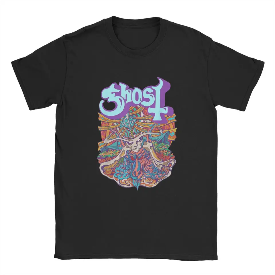Duchovia kapela sedem palcov satanskej panickej panickej tričky pre mužov bavlnené tričká posádka krk Heavy Rock Hop Hop Tees s krátkym rukávom nové