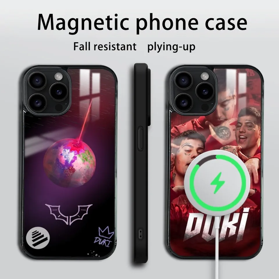 Duki rapper antes de americký puzdro pre iPhone 16 15 14 13 12 11 Pro Max Plus Mini magnetické bezdrôtové zrkadlové puzdro