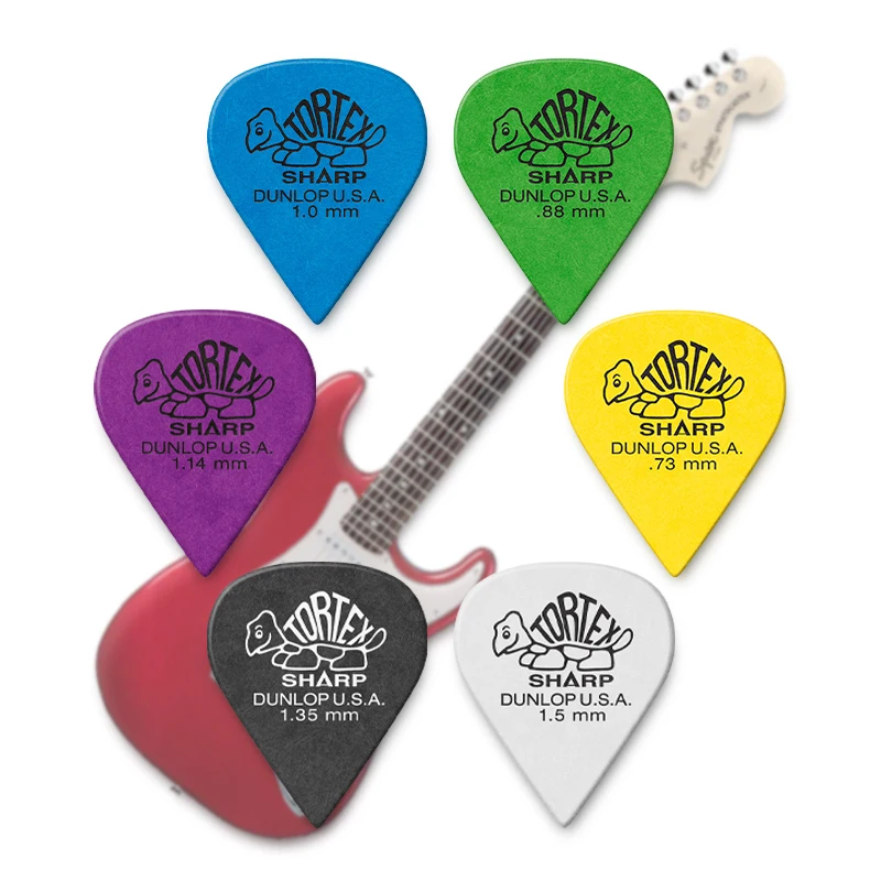 Dunlop Guitar Pick 412R Tortex Sharp Pick 0,73/0,88/1,0/1,14/1,35/1,5 mm USA Originálne gitarové príslušenstvo