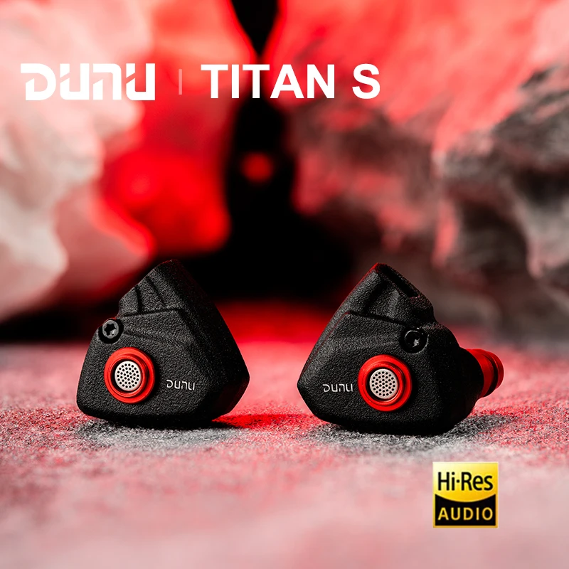 Dunu Titans Hi-Res Hifi in-u uší slúchadlá 11 mm Dynamický monitor ovládača IEM UCEBUDS 2PIN 0,78 mm odnímateľný kábel TITAN S Titan