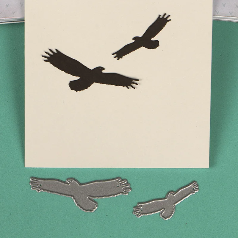Duofen Metal Cutting Dies 050316 2ks Eagle Stencil Cutting Dies DIY Scrapbook Paper Album 2018 Nový