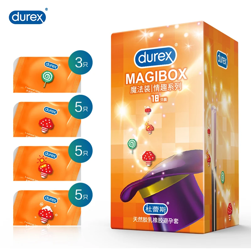 Durex Magic Condoms for Men rebbed hrot prírodný gumový penis rukáve kondóm pre bezpečné sexuálne hračky pre dospelé výrobky pre páry