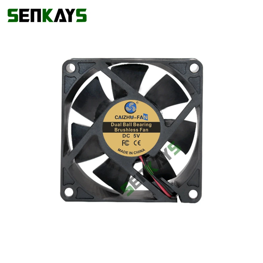 Duálne ložisko guľôčok 7025 70 mm 70*70*25 mm DC 5V 12V 24V chladiaci ventilátor Comptuter CPU chladiaci ventilátor ventilátora 2pin 2pin