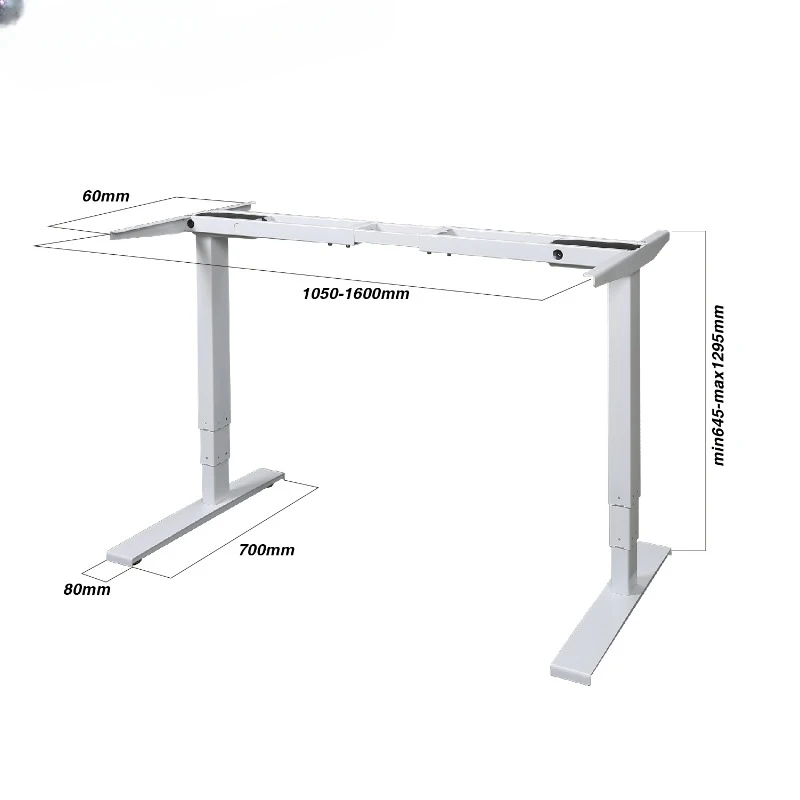 Duálny motor s elektrickou výškou nastaviteľný stôl Stand Up Zdvíhací mechanizmus ergonomický stôl Rám pre stôl v kancelárii