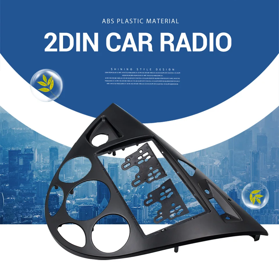 Duálny stereofónny panel 2 Din pre Ford Fiesta Focus 1998-2006 Fascia Radio Mount Dash Dash Trim Kit