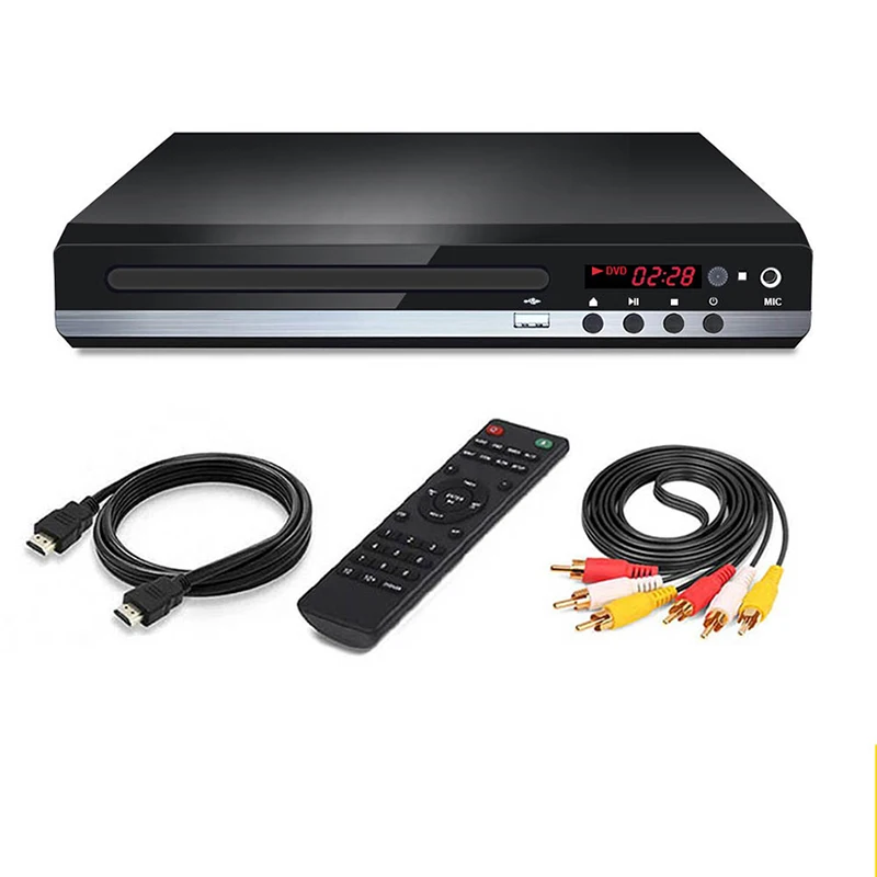 DVD prehrávač VCD CD Disc Médium Player Player s HDMI-AV výstupom vzdialeným USB MIC Full HD 1080P Home DVD Play Box Multimedia