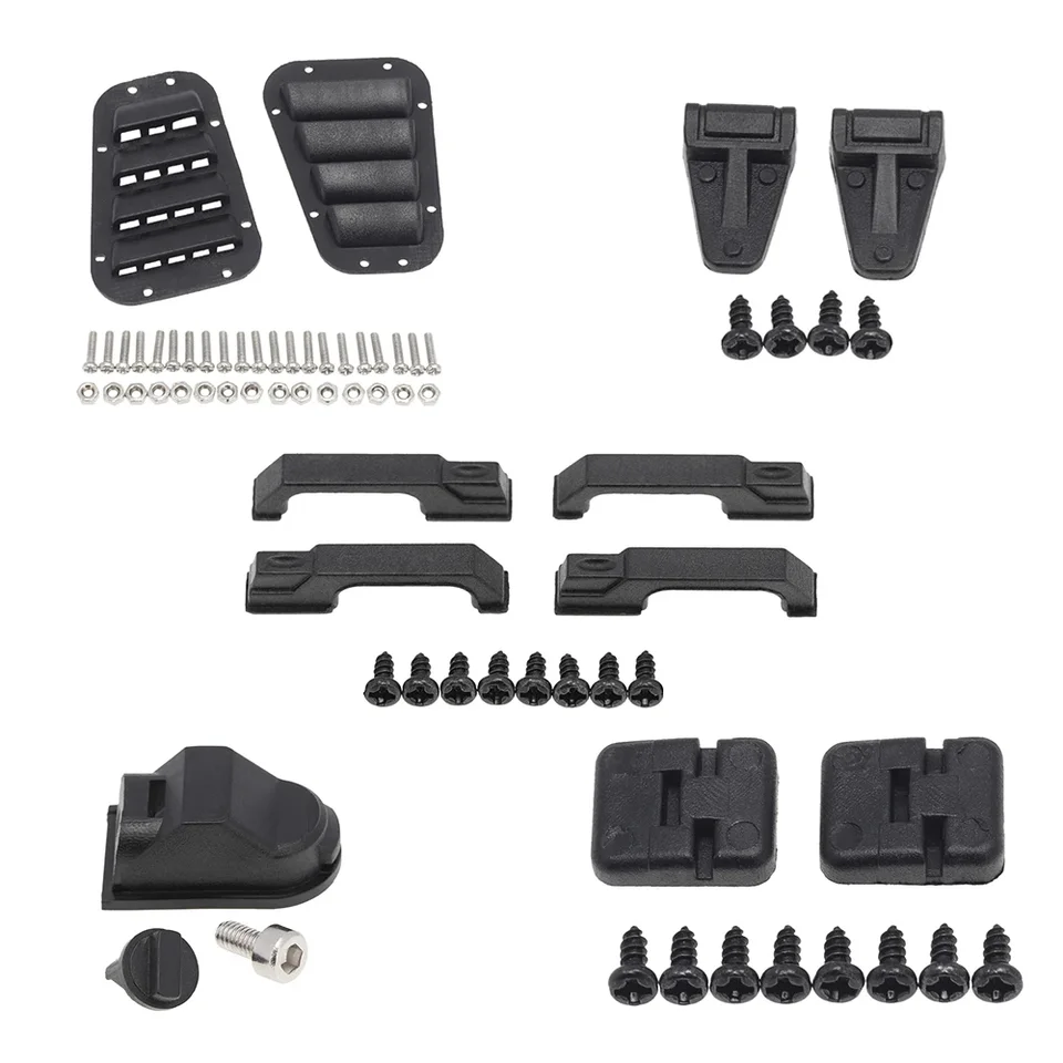 Dvere Hinges Hood Grille Dvere Ruckovo kľučky Motor kryt palivová nádrž na 1:10 1/10 RC Crawler CAR TRX-4 TRX4 Defender D90 diely