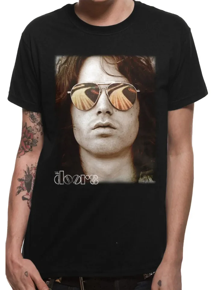 Dvere Jim Morrison Aviators predstavujú tričko Tričko Rock Tee Unisex Discout Discout Hot New Fashion Top