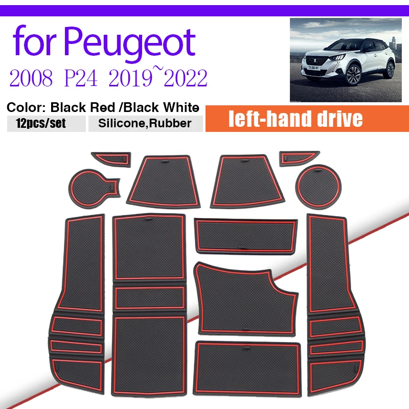 Dverová drážková podložka odolná voči prachu pre Peugeot 2008 P24 2019 ~ 2022 2020