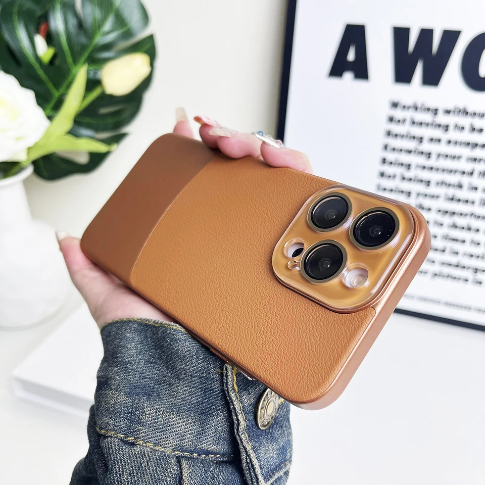 Dvojfarebné puzdro pre iPhone 15 Pro 14 13 12 11 11 Pro Max Plus Senior Branding Color Block Block Lens Protection Funda Cover Cover Case