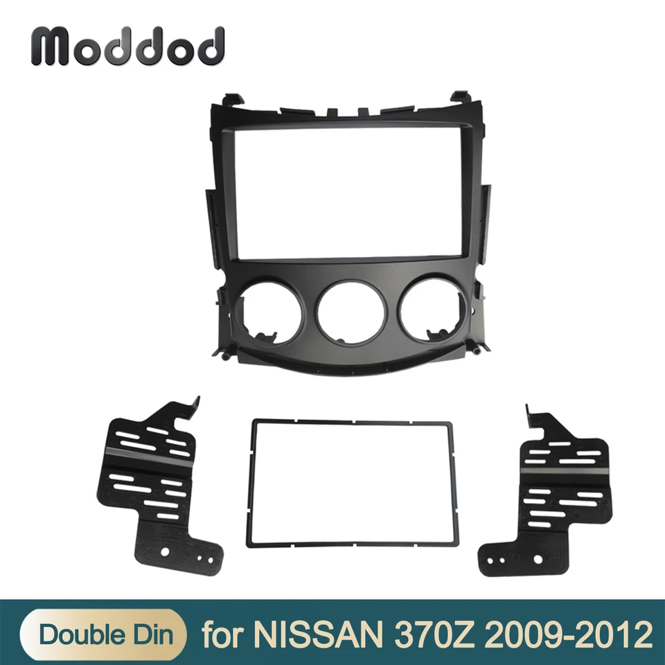 Dvojitá 2 din Car Radio Fascia pre Nissan 370Z 2009-2012 Dashboard Stereo Panel Dash GPS GPS DVD DVD Rámový rám DVD