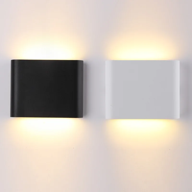 Dvojitá 6W 12 W stena LED LIGH nahor a dole schodité svetlo namontované vonkajšie svetlo