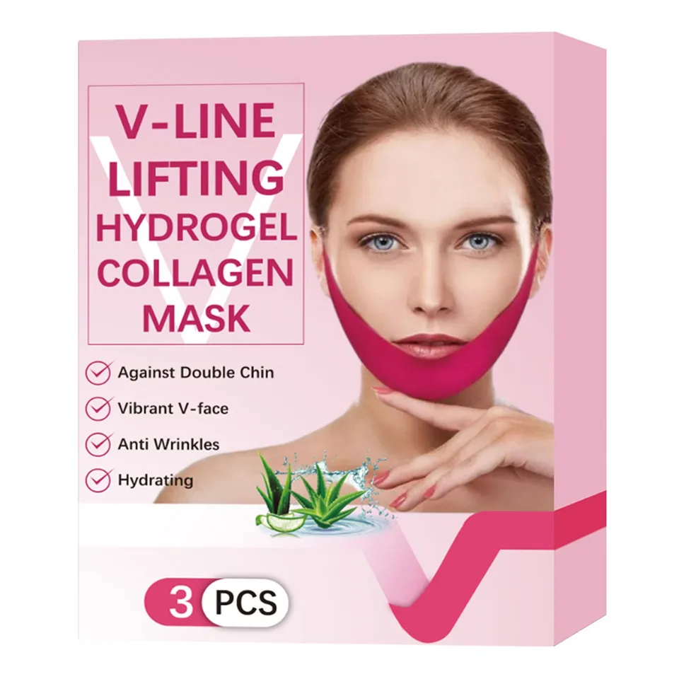 Dvojitá brada Eliminátor V Line Tvarovanie tvárového maskstonujúceho hydrogélovú kolagénovú masku Hyaluronic Centella Asiatica Lift Tape Face Patch