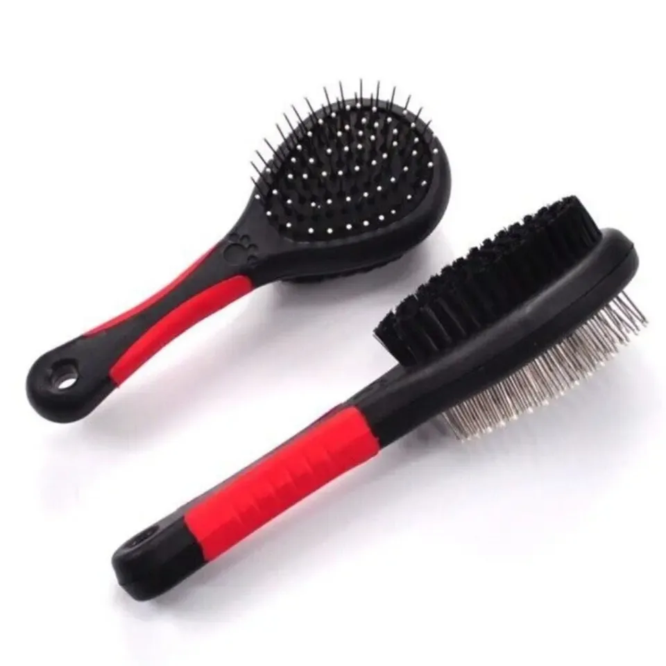 Dvojitá domáce zviera Čisté kefka Cat Dog Dematting Comping pre dlhé krátke chĺpky s kožušinou Comp Massage Grooming Nástroj