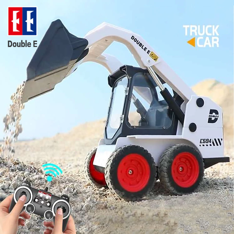 Dvojitá e E594 RC TRACK 1:14 2.4G DISTOČNÉ OVLÁDANIE DISTAVATORY SLICH NALEPLIVER Engineering Vozidlo Kokpit s ľahkou hračkou Darček