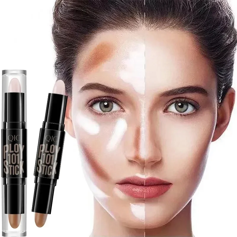 Dvojitá hlavová tyčinka Zvýrazná tieň ležajúca priadka morušová korektor rozjasnite osviežujúce nehasné dlhotrvajúce dlhotrvajúce make-up tváre