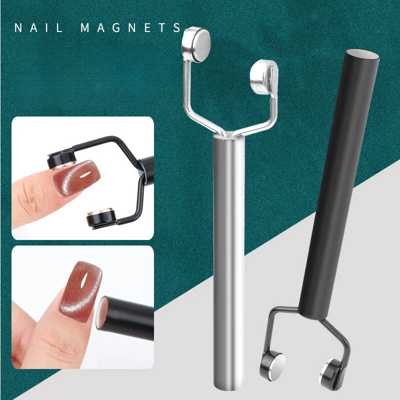 Dvojitá magnetická tyč Y-tvape silná palica Klinta Cat Cat Double Head UV gél poľský necht Art Efekt manikúru magnet tyčinka
