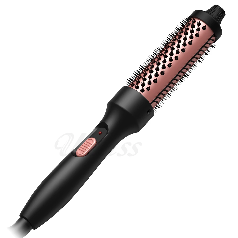 Dvojitá PTC vyhrievaná curlingová kefka Anti-Scald Curling Comp Instant Wheer Up Thermal Brush Ceramic Ionic Curling Wand Wand