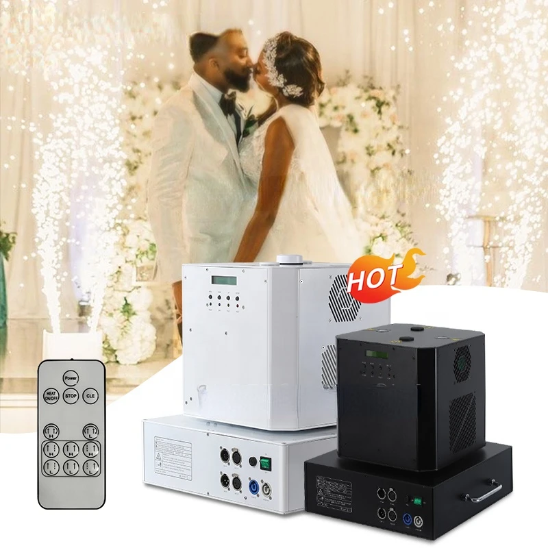 Dvojitá rotácia hlavy ohňostroj 1300 W studený plameň Spark Spin Machine Dancing Sparkova stroj