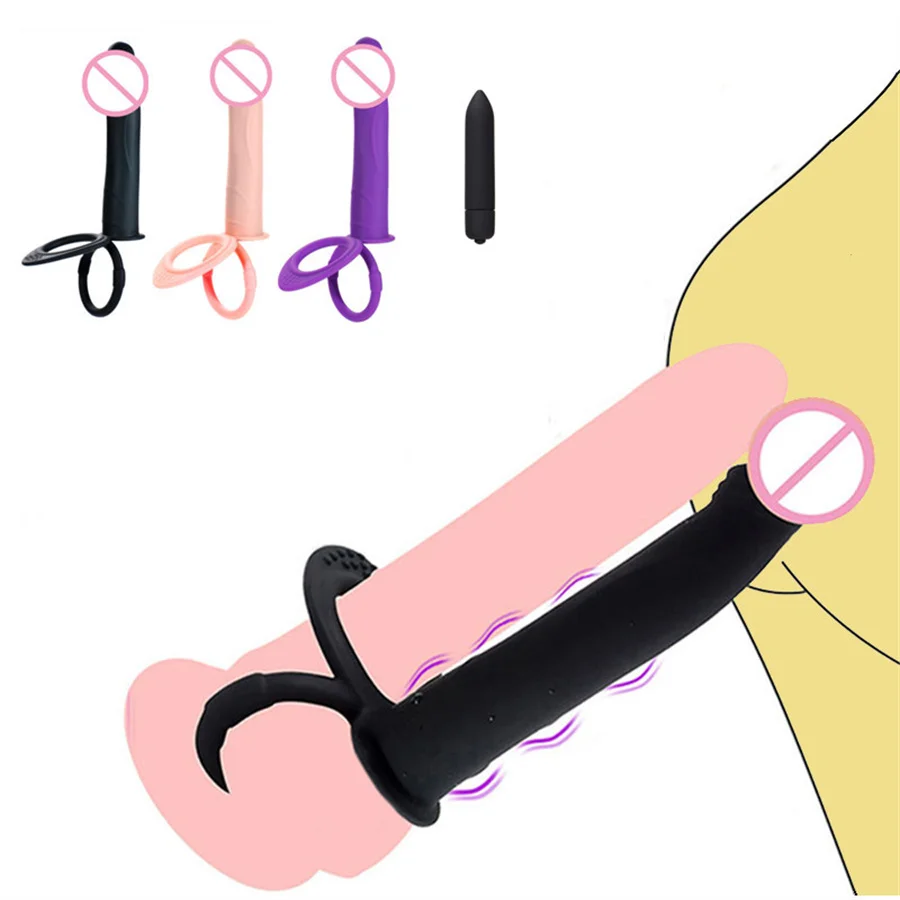 Dvojité penetrácia vibrátor dildo análny plug g bodový klitoris stimulátor popruh na penis vibrátor zadok plug sexuálne hračky pre mužov Ženy