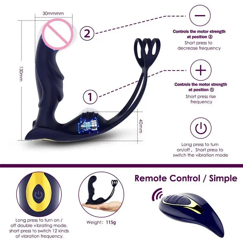 Dvojité vibračné páry prsteň zadok Testicuzzi prsteň tichšie análnej hračky Sexuálne pre mužov Ženy vibrátor hračky Comfort Comfort