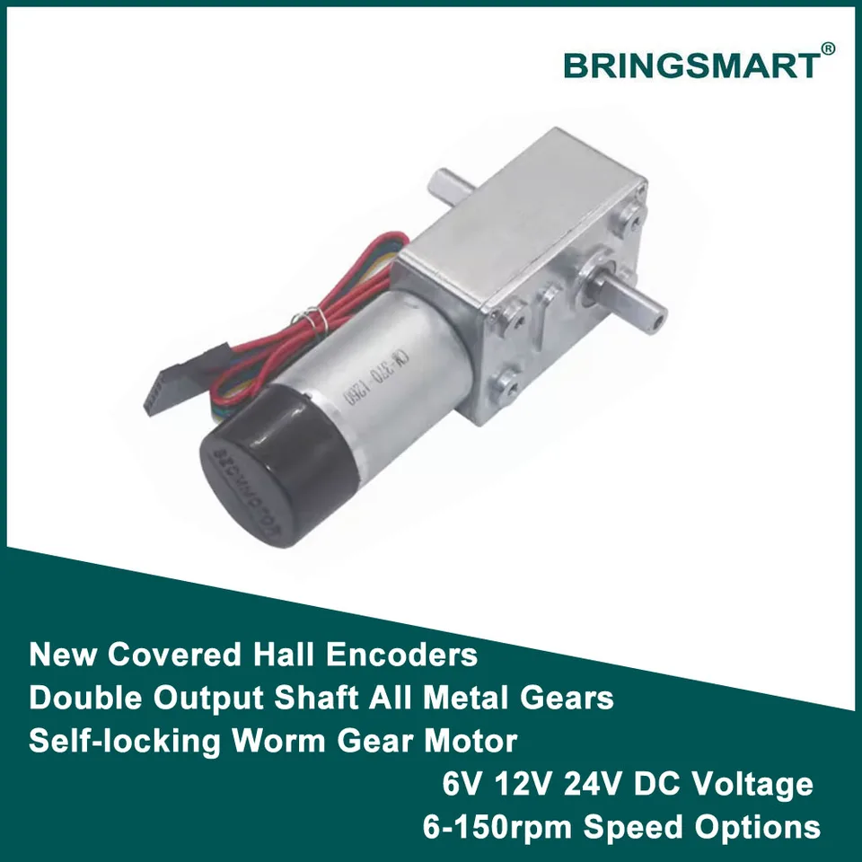 Dvojitý hriadeľ JGY-370GB Červový kolesák Kryt Prach Samolking Motor DC 12V Prispôsobené automatické mechanické diely