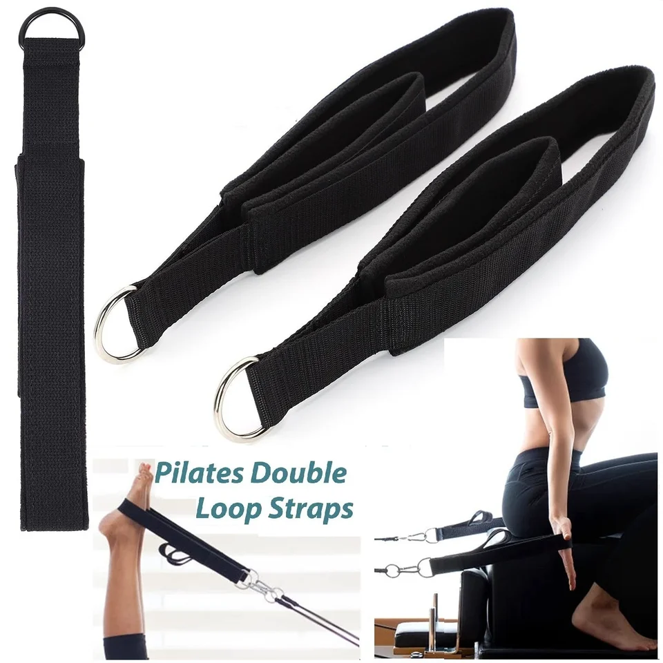 Dvojitý prsteň elastický jogu pilates posteľ Cvičenie príslušenstvo členok spona pilates natiahnuté pásové pásové pásmo pružná šnúra