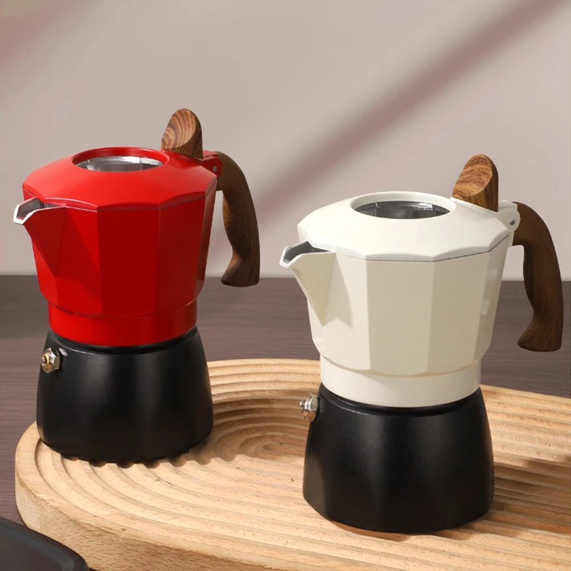 Dvojitý ventil moka kávovar Espresso Stroj malá domácnosť Moka hrniec vhodný pre plynové a elektrické kachle