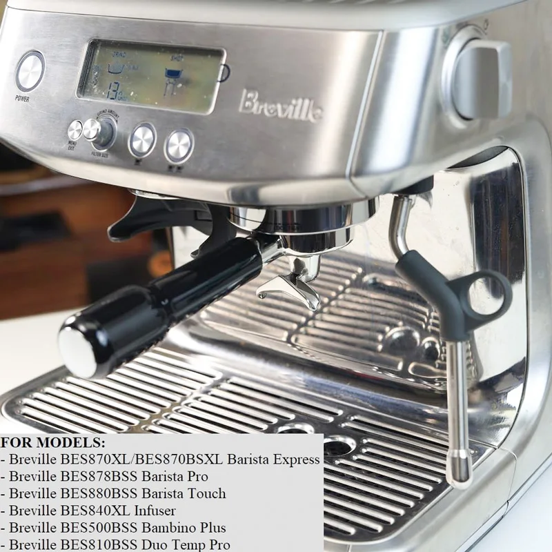 Dvojitý výtokový filter 54 mm z nehrdzavejúcej ocele Káva Portafilter s 2 šálkou koša pre Breville Sage 870/875/878/880 Kávovar