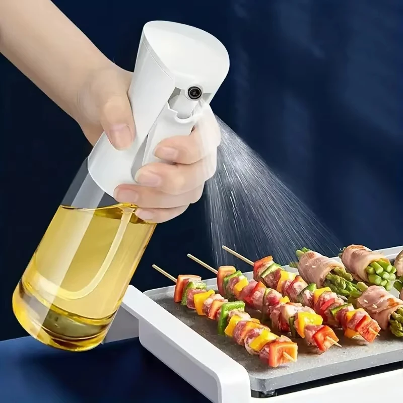 Dvojlôžková trubica atomizovaná sklenená sprejová fľaša na zdravie Oil Ovládací olej Olive Olej Edičný olej vhodný pre kuchynské grilovanie vzduchu Fryer