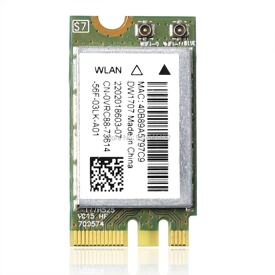DW1707 VRC88 QUALCOMM ATHEROS QCNFA335 Wireless Bluetooth WiFi WLAN karta pre Dell Wireless 1707 Wi-Fi + Bluetooth