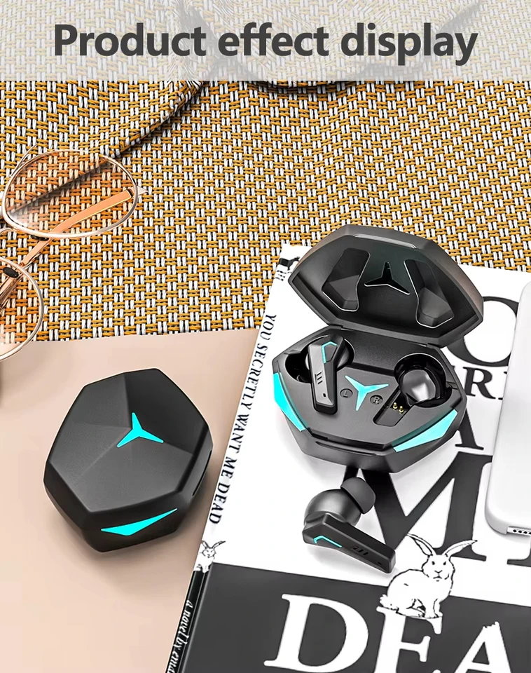 DX-22 Wireless Earbuds stereofónny headset 5.0 Veľká batéria nepremokavá slúchadlá TWS pre hranie hrania Sport