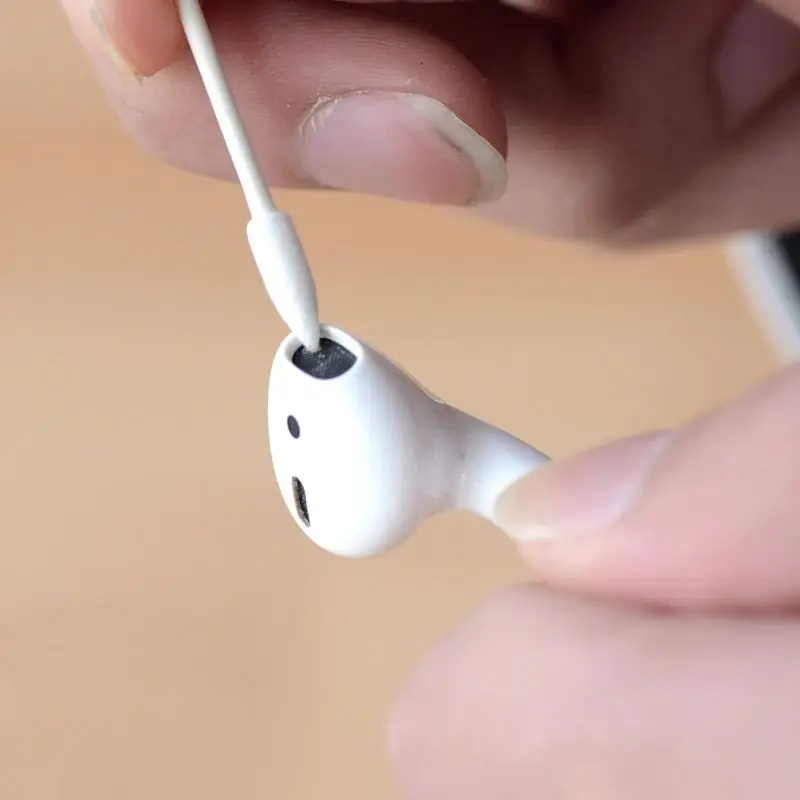 DX62 25 balíčky Dvojnásobné na čistenie hlavy Cotton Tarbary Čistiace tampóny pre slúchadlá pre port tabletu Smart Phone USB