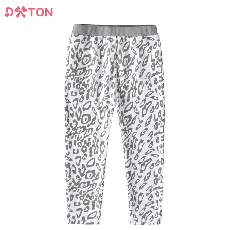 Dxton Kids Leopard Tlač legíny Dievčatá Elastické nohavice na nohavice Dievčatá dlhé chudé nohavice Detské oblečenie 3-8 rokov