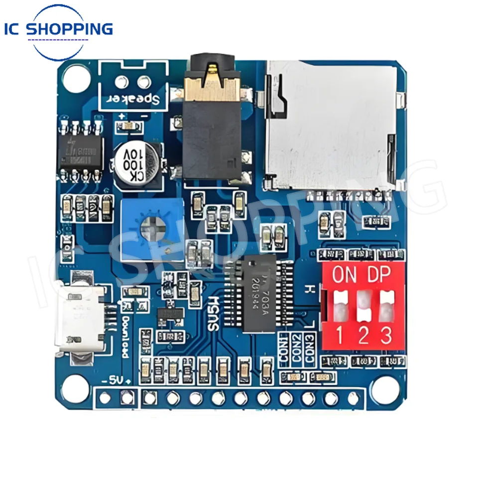 DY-SV5W Modul prehrávania hlasu MP3 Player Support UART Serial Control IO Trigger USB Stiahnutie flash úložiska